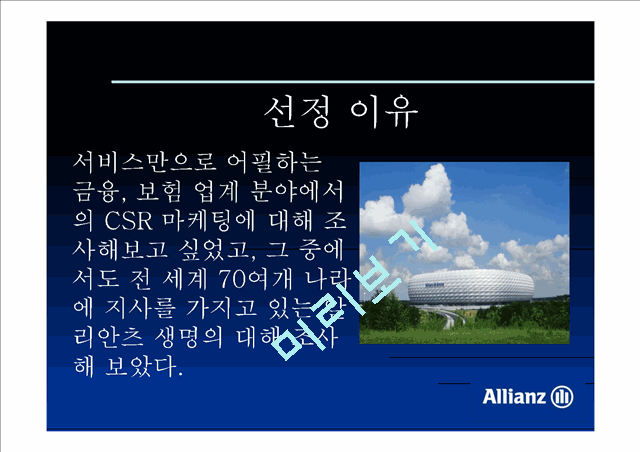알리안츠(Allianz)의 기업분석과 CSR Marketing,타 기업 CSR Marketing(ING 생명,그라민은행)   (3 )